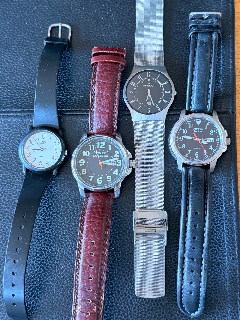 Citizen Eco drive Timex expedition quartz and Skagen